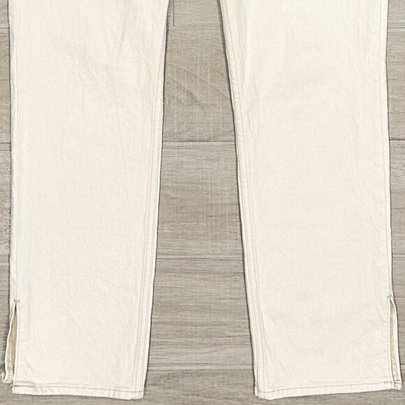 Abercrombie & Fitch The ‘90s Straight Ultra High Rise in Cream Vent Hem Sz 27/4R - Picture 7 of 16